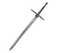 LOOYAR PU Medieval Crusader Great Sword Prop Toy for Knight Soldier Warrior Costume Battle Play Halloween Cosplay LARP Black