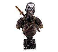 LOOYAR Resin Undead Japanese Samurai Zombie Bust Statue Sculpture Ornament Figurine Craft for Home House Living Room Porch Decoration Office Desk Desktop Table Arrangement Gift (Red)