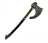 LOOYAR Viking Aegishjalmur Valknut Foam Battle Axe - Norse Mythology Inspired Halloween Prop