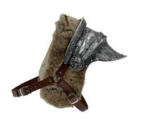 LOOYAR Viking Fenrir PU Foam Pauldron with Fur for Costume and Display