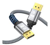 looyotul 8K DisplayPort Cable,8K DP 1.4 Cable 1m(60Hz,4K@144Hz,2K@240Hz) Support 32.4Gbps,Gold Plated Connector,High Refresh Rate for Gaming Monitor,HDR,FreeSync G-Sync,Graphics Card,PC