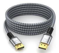 looyotul 8K DisplayPort Cable,8K DP 1.4 Cable 5m(60Hz,4K@144Hz,2K@240Hz) Support 32.4Gbps,Gold Plated Connector,High Refresh Rate for Gaming Monitor,HDR,FreeSync G-Sync,Graphics Card,PC