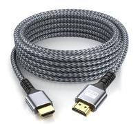 looyotul 8k Hdmi Cable 10m Ultra High Speed HDMI 2.1 Cable 8K@60HZ 4K@120HZ 48Gbps HDMI Cord for HDTV,PS4,PS5,Monitor Laptop,Xbox,HDCP 2.2&2.3 Support HDR,eARC,Dolby.(Silvery)
