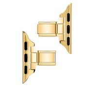 Loozykit 10/12/14mm Italian charms watch link silver gold 9mm Italian Charm bracelet charms watch Link Module DIY Letter module watch connection tool Splicable watch accessories(Gold 3.2cm)