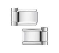 Loozykit 10/12/14mm Italian charms watch link silver gold 9mm Italian Charm bracelet charms watch Link Module DIY Letter module watch connection tool Splicable watch accessories(Polished silver 10mm)