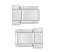 Loozykit 10/12/14mm Italian charms watch link silver gold 9mm Italian Charm bracelet charms watch Link Module DIY Letter module watch connection tool Splicable watch accessories(10mm Silver)