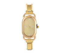 Loozykit Italian charm bracelet silver gold watch head 9mm Italian charms watch men stainless Geometric dial module watch detachable charms Ladies Watches girl boy Gift(5.7 * 2.13cm Golden Yellow)