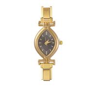 Loozykit Italian charm bracelet silver gold watch head 9mm Italian charms watch men stainless Geometric dial module watch detachable charms Ladies Watches girl boy Gift(Golden black 5.7 * 2.13cm)