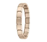 Loozykit Italian charm bracelet Starter Bracelet gold silver bangles for women Stainless Italian Charms bracelet for all classic 9mm charm detachable module bangle girl gift(Gold Matte 18cm)
