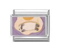 Loozykit Italian Charms Pet Photos Italian Charm Bracelet Charms silver 9mm Splicable italian bracelets for women's italan style charms stainless steel charm DIY Gift(Egg cat)