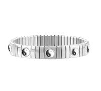 Loozykit stainless steel stretch silver gold Bracelet for women Men's ankle Bracelets Buckle-free adjustable Titanium Steel ladies Finished bracelets jewelry girl boy gift(Silver gossip)