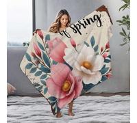 LOP Big Blanket Spring Blossoms: A Celebration Of Nature'S Renewal Flannel Blanket Easter Throw Blanket Soft Blanket(127x100cm)