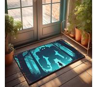 LOP Cave Man Bar Silent Encounter: A Child Meets A Giant In The Forest Doormat Outside Fall Decor Teens Stuff(50X80CM)