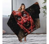 LOP Custom Blanket With Picture Scary Red Devil Face With Hands On Cheeks - The Shining Horror Po Flannel Blanket Thick Blanket Easter Throw Blanket(127x100cm)