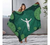LOP Cute Throw Blanket Floating Serenity: A Person Drifting In A Lily Pond Flannel Blanket Easter Throw Blanket Thick Blanket(150x200cm)