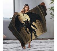 LOP Cute Throw Blanket Monstrous Encounter In The Cathedral Flannel Blanket Easter Throw Blanket Thick Blanket(127x100cm)