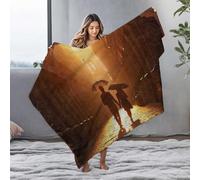 LOP Cute Throw Blanket Romantic Walk In The Golden Alley With Umbrellas Flannel Blanket Easter Throw Blanket Thick Blanket(150x200cm)