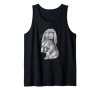 Lop Eared Bunny Rabbit Sitting Drawing Tank Top