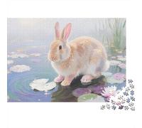 Lop-eared Rabbit 1000 Piece Adult Jigsaw Puzzles Festive Gifts Family Challenging Educational Games Home Decoration for Adults And Kids Age 12 Years Up 1000pcs (75x50cm)