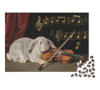 Lop-eared Rabbit 1000 Piece Jigsaw Puzzles for Adults Jigsaws Challenging Game Family Challenging Educational Challenge Home Decoration for Adults And Kids Age 12 Years Up 1000pcs (75x50cm)