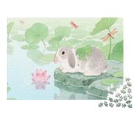 Lop-eared Rabbit 1000 Pieces Adult Jigsaw Puzzles Festive Gifts Family Challenging Educational Challenge Home Decoration for Adults And Kids Age 12 Years Up 1000pcs (75x50cm)