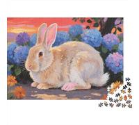 Lop-eared Rabbit 1000 Pieces Adult Jigsaw Puzzles Jigsaws Challenging Game Family Challenging Educational Challenge Home Decoration for Adults And Kids Age 12 Years Up 1000pcs (75x50cm)