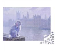 Lop-eared Rabbit 1000 Pieces Jigsaw Puzzles for Adults Festive Gifts Family Challenging Educational Games Home Decoration for Adults And Kids Age 12 Years Up 1000pcs (75x50cm)