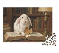 Lop-eared Rabbit 1000 Pieces Jigsaw Puzzles for Adults Jigsaws Challenging Game Family Challenging Educational Challenge Home Decoration for Adults And Kids Age 12 Years Up 1000pcs (75x50cm)