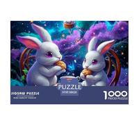 Lop-eared Rabbit Jigsaw Puzzles Adult And Children Beautifully Illustrated Fun Activity for Home Birthday Jumbo Age 12+ for Adults 38x26cm/1000pcs