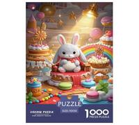 Lop-eared Rabbit1000Piece JigsawPuzzlesanimal ForAdults Challenging LargePiecePuzzles Age12+byth HomeDecoration Brainteasing Adults Jigsaw Puzzle 70x50cm/1000pcs