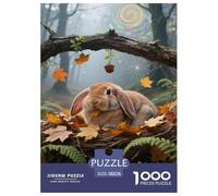 Lop-eared Rabbit1000Pieces JigsawPuzzlesanimal KidsforAdult Challenging LargePiecePuzzles Age12+byth EducationalGame Uncover The Puzzle 38x26cm/1000pcs