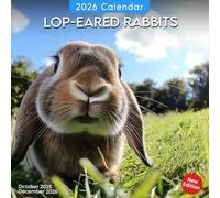 Lop-Eared Rabbits Calendar 2026: Soft and adorable moments from month to month