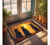 LOP Entry Mats Indoor Home Three Witches In Autumn Forest At Sunset Doormat Holiday Rug Fall Porch Mat(40X60CM)