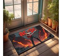 LOP Front Door Mat Outdoor Funny Ac/Dc: Rock Legend In Lava-Lit Glory Doormat Gift For Husband Home Decor For Men(40X60CM)