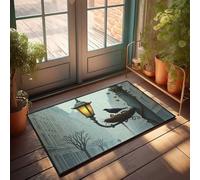 LOP Funny Decor For Bar A Cozy Nest On A Foggy Street Lamp Doormat Welcome Indoor Mat Entry Mats Outdoor Home(65X90CM)