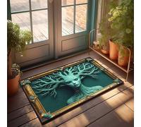 LOP Funny Decor For Bar Enchanted Forest Guardian: A Mystical Portrait Framed In Gold Doormat Welcome Indoor Mat Entry Mats Outdoor Home(50X80CM)