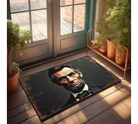 LOP Out Door Mat Outdoor Abraham Lincoln: A Portrait Of Leadership And History Doormat Entry Floor Mats Positive Doormat(40X60CM)