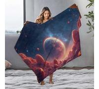 LOP Plush Blanket Fiery Eggs On An Alien Planet Flannel Blanket Easter Throw Blanket Plush Blanket(127x100cm)