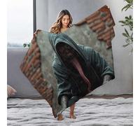 LOP Soft Blanket Dark Hooded Figure With Serpent Tongue Flannel Blanket Throw Blankets For Couch Big Blanket(127x100cm)