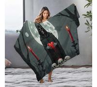 LOP Soft Blankets Death'S Embrace: A Moonlit Ritual With Blood-Tinged Hearts Flannel Blanket Large Blanket Throw Blanket For Couch(125x150cm)
