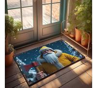 LOP Vintage Bar Decor Snowy Night Adventure: Santa'S Winter Expedition With Axe Doormat Funny Bedroom Decor Outside Fall Decor(40X60CM)