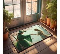 LOP Welcome Mat For Front Door Outside Wizard And Princess In A Fantasy Garden Doormat Front Door Rug Outdoor Autumn Door Mats Outdoor(50X80CM)
