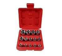 LOPAKACTAG 14PCS Female E-Torx Star Socket Set with Case 1/4, 3/8, 1/2 in. Drive External E4-E24 Torque
