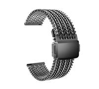 LOPAKACTAG 22mm Magnetic Stainless Steel Strap For Xiaomi Watch 2 Pro S4 S3 S2 S1 Active Metal Bracelet For Redmi 5 5Lite(Black)