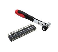 LOPAKACTAG 5/6/7/8/9/10/11/12mm Wrench Adapter Torx Flat Head Straight Cross Screwdriver Bit Set 1/4" Mini Rapid Ratchet(Screwdriver Bit Set)