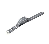 LOPAKACTAG Elastic Nylon Watchbands Diving Retro Dark Blue Black Red For Seiko Universal Men Silvery Buckle Watch Strap(Gray White-Steel,20mm)