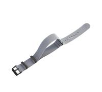LOPAKACTAG Elastic Nylon Watchbands Diving Retro Dark Blue Black Red For Seiko Universal Men Silvery Buckle Watch Strap(Gray-Black,18mm)