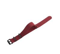 LOPAKACTAG Elastic Nylon Watchbands Diving Retro Dark Blue Black Red For Seiko Universal Men Silvery Buckle Watch Strap(Wine Red-Black,18mm)