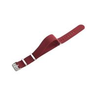 LOPAKACTAG Elastic Nylon Watchbands Diving Retro Dark Blue Black Red For Seiko Universal Men Silvery Buckle Watch Strap(Wine Red-Steel,18mm)