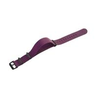 LOPAKACTAG Elastic Nylon Watchbands Diving Retro Dark Blue Black Red For Seiko Universal Men Silvery Buckle Watch Strap(Purple-Black,20mm)